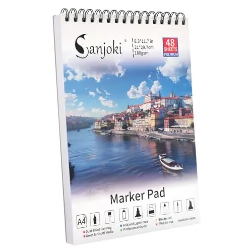 Sanjoki A4 size bleed-proof marker paper pad