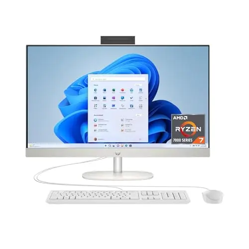 HP 27-inch white All-in-One desktop computer