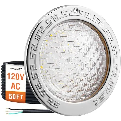 Suraielec 10-inch 120V cool white LED pool light