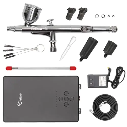 COLIMA 55 PSI airbrush kit with double-action gun