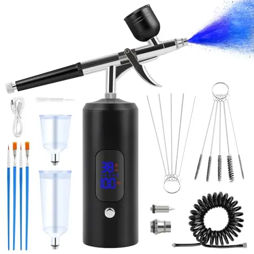 Kalolary rechargeable airbrush compressor kit