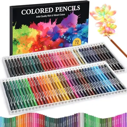 COOL BANK 72 colored pencils set in a box
