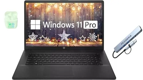 HP 17.3 inch Jet Black business laptop with numeric keypad