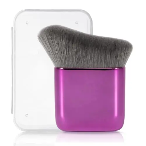 Yoseng purple kabuki self tanner and makeup brush