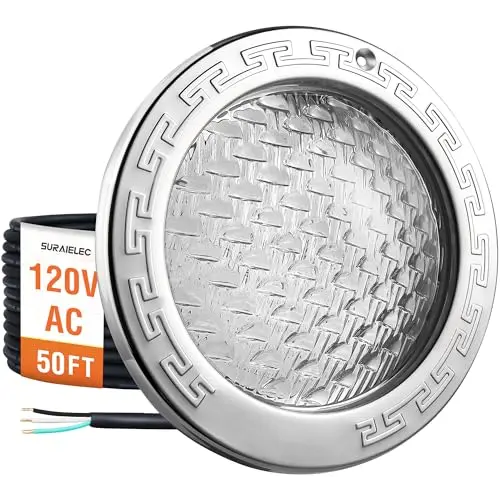 Suraielec 10-inch 5000 lumen ultra-bright white LED pool light