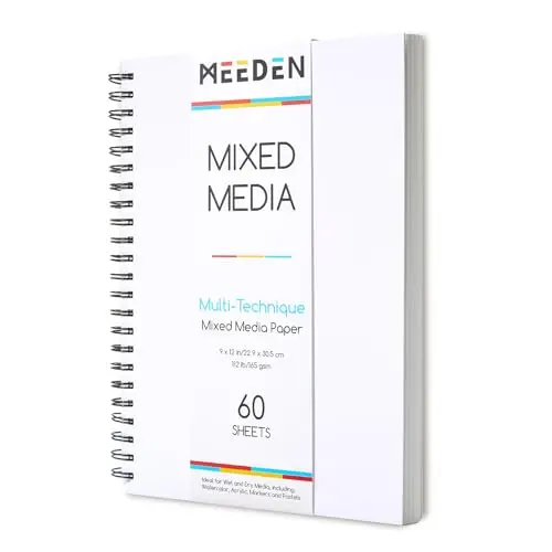 MEEDEN mixed media sketchbook with blank DIY cover