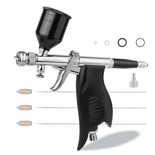 NEOECO Transformer SJ85 dual-action airbrush with quick-shift nozzle